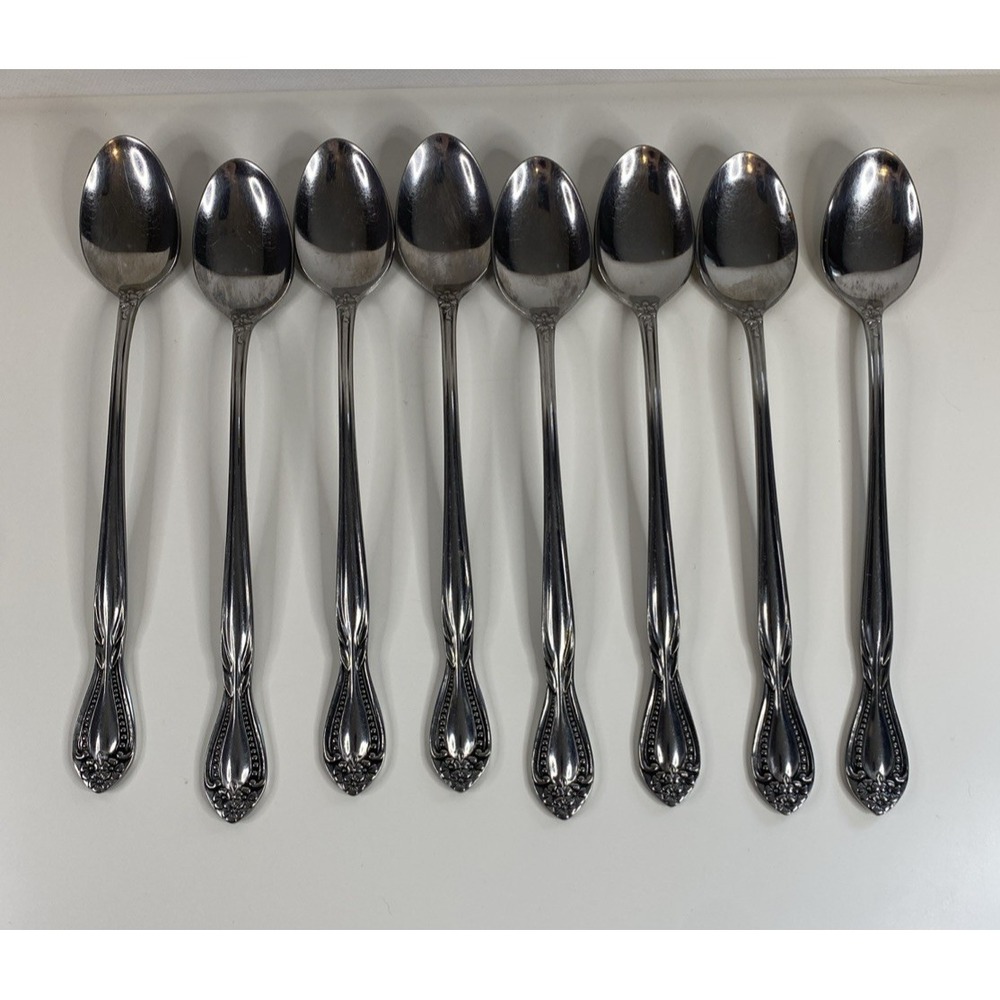 Towle MURANO Iced Tea Spoons Set of 8 Supreme Cutlery Stainless Japan